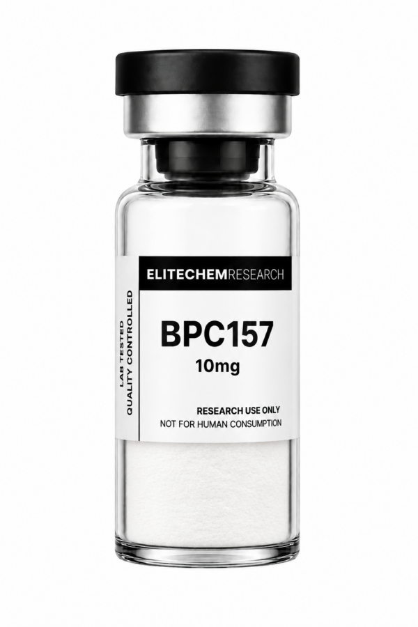 BPC157 10MG vial, white lyophilized powder